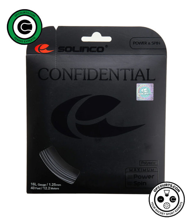 Solinco Confidential 16L Tennis String (Grey)