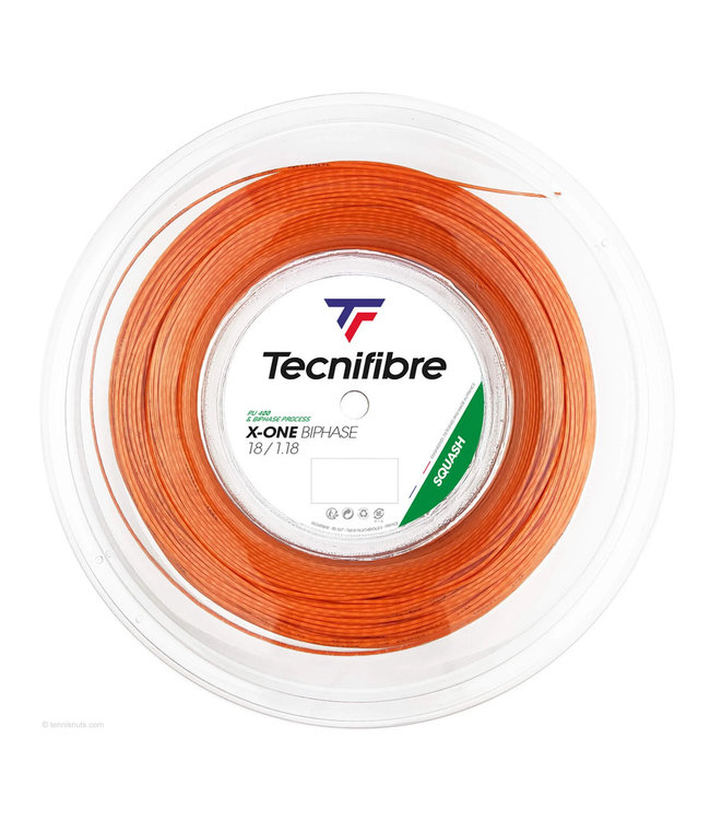 Tecnifibre X-One Biphase 18 Squash String Reel (Orange)
