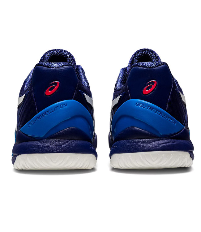 Asics Gel Resolution 8 Men's Tennis Shoe (Dive Blue/White) Of Courts