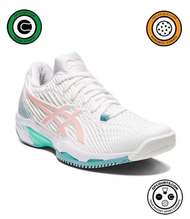 Asics Solution Speed FF 2 Women's Tennis Shoe - White/Frosted Rose