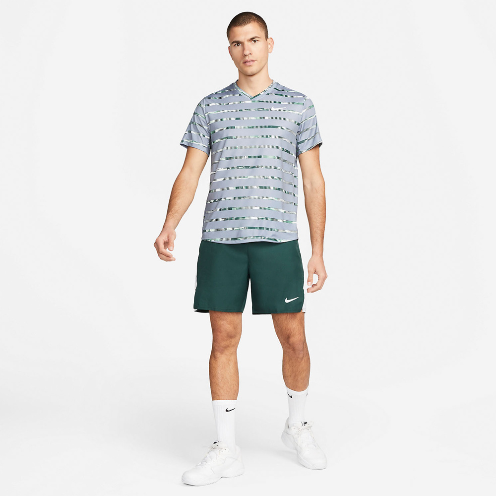 Nike Court Dri-Fit Victory Top Men's T-Shirt - Ashen Slate/White - Of ...