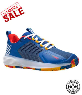 K-Swiss Ultrashot 3 Men's Tennis Shoe - Blue/Red/Yellow