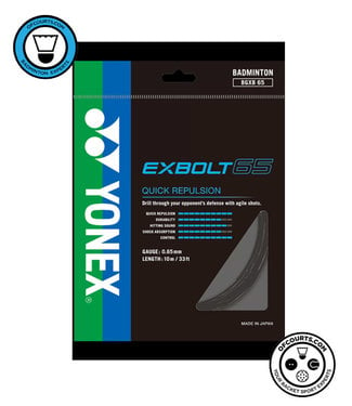 Yonex Exbolt 65 Badminton String - Black