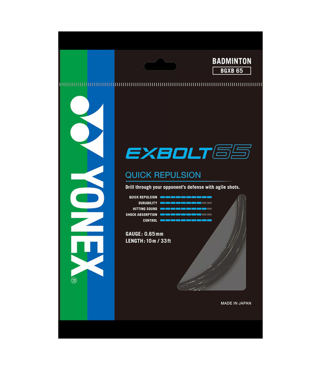 Yonex Exbolt 65 Badminton String - Black