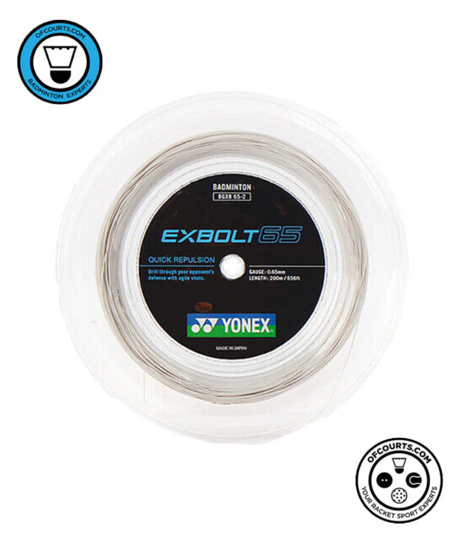 Yonex Exbolt 65 Badminton String Reel - White - Of Courts