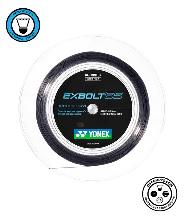 Yonex Exbolt 65 Badminton String Reel - Black - Of Courts