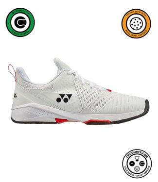 Yonex Power Cushion Sonicage 3 Mens Tennis Shoe - White/Red