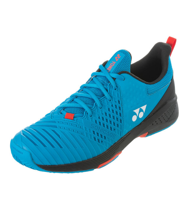 Yonex Power Cushion Sonicage 3 Wide Tennis Shoe - Blue/Black