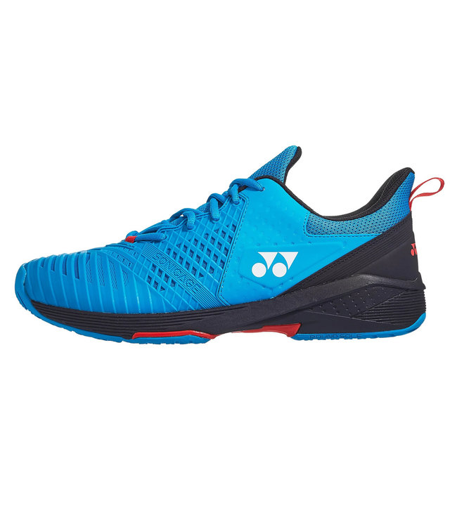 Yonex Power Cushion Sonicage 3 Wide Tennis Shoe - Blue/Black