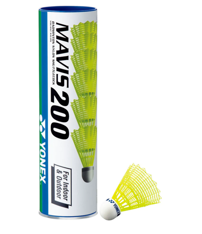 Yonex Mavis 2000 Nylon Shuttles 1/2 dozen - Blue Cap - Medium Speed