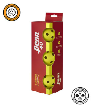 Penn 40 Outdoor Pickleball 3 Pack - Yellow