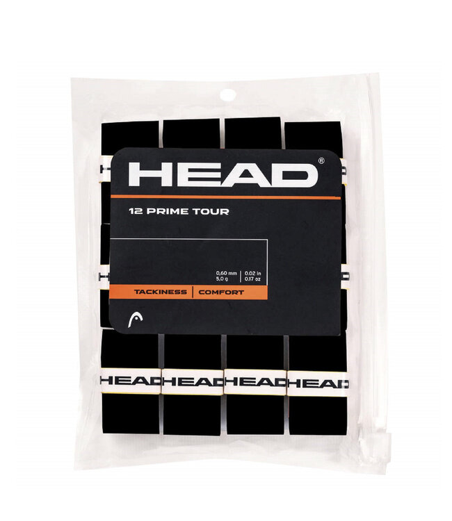 Head Prime Tour Overgrip 12 Pack - Black