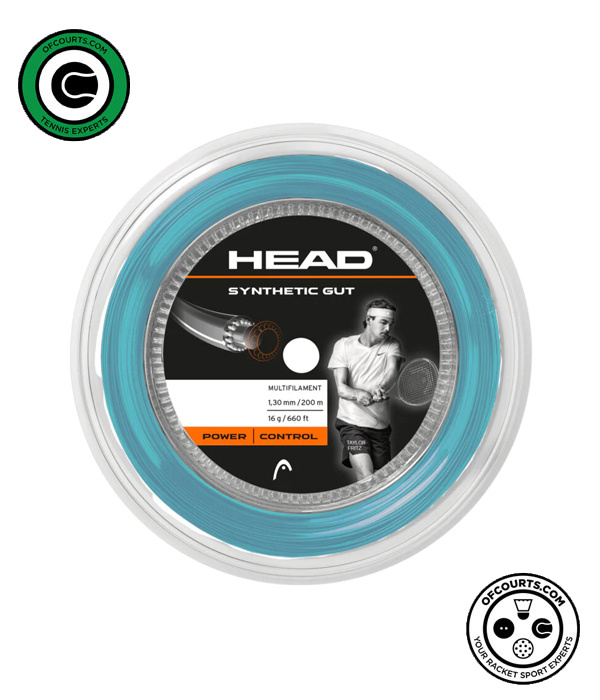 Head Synthetic Gut 16 Tennis String Reel - Blue - Of Courts