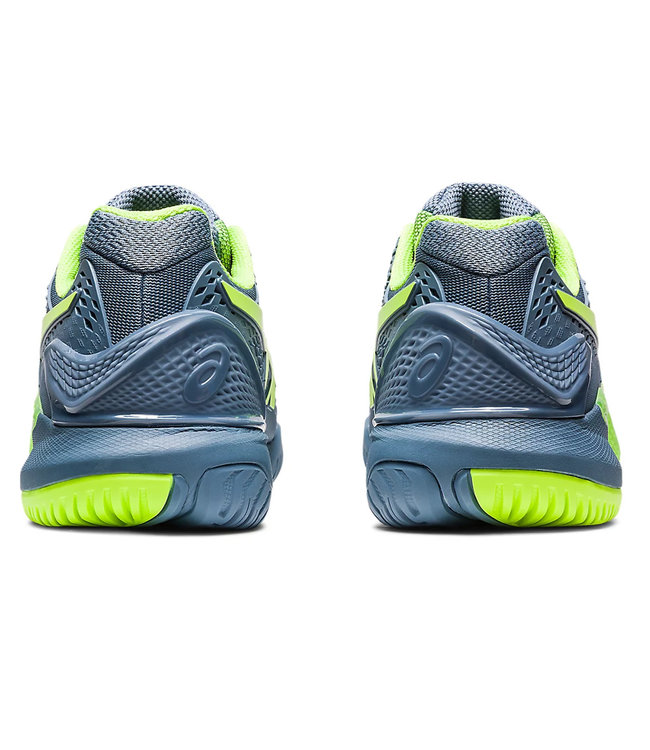 Asics Gel Resolution 9 Men's Tennis Shoe - Steel Blue/Hazard Green