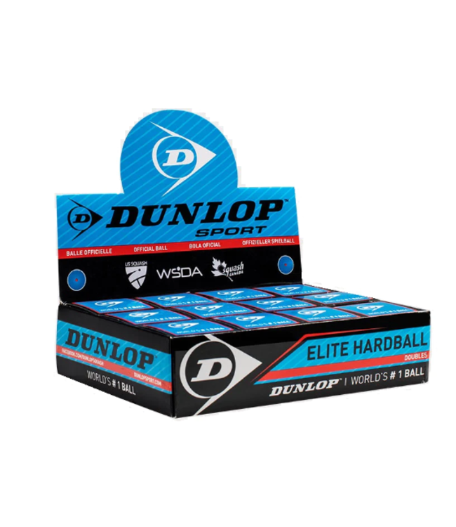 Dunlop Elite Hardball Doubles Squash Balls (12 balls)