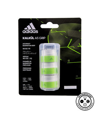 adidas Kalkul A5 Overgrip Smooth Tacky  (White, Pack of 3)