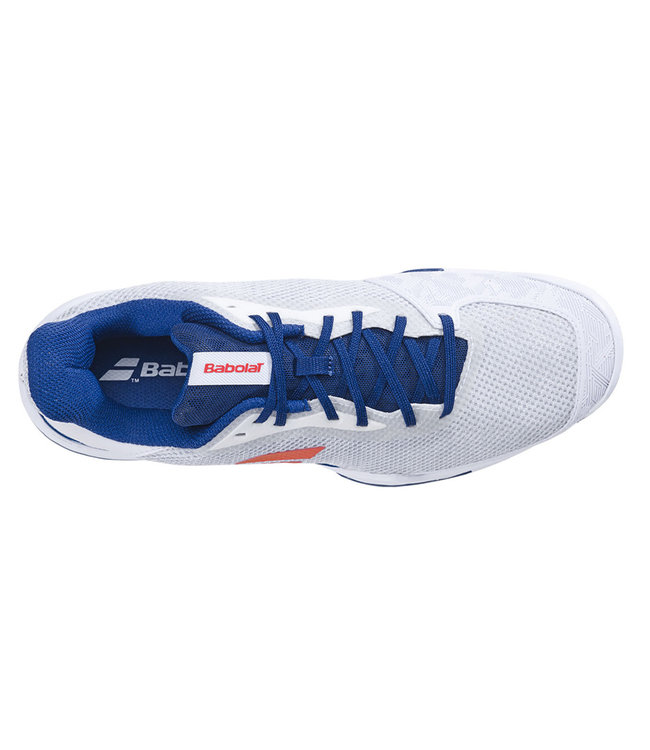 Babolat Jet Tere Mens Tennis Shoe - White/Blue @ Lowest Price