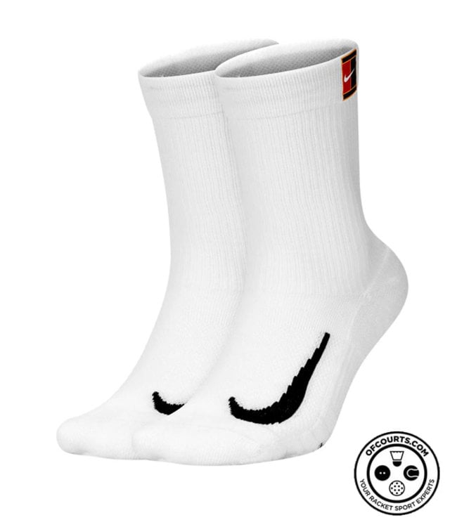 NIke Court Multiplier Cushioned Crew Socks - White