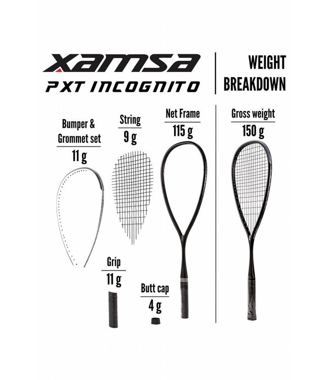 Xamsa PXT Incognito Squash Racket (new) Strung