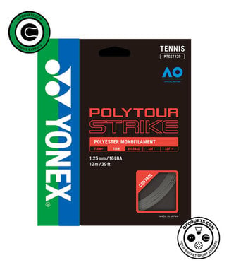 Yonex PolyTour Strike 125 Tennis String - Iron Grey