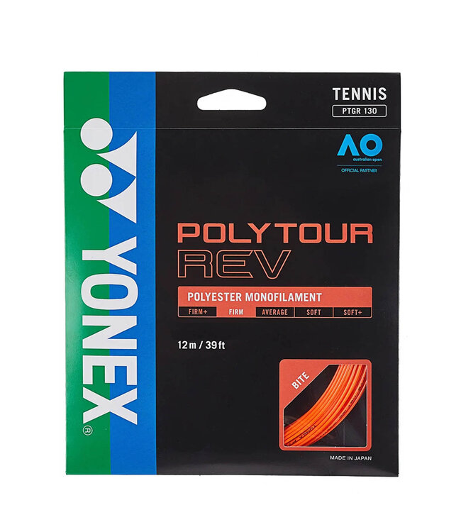 Yonex Polytour REV 125 Tennis Strings - Bright Orange
