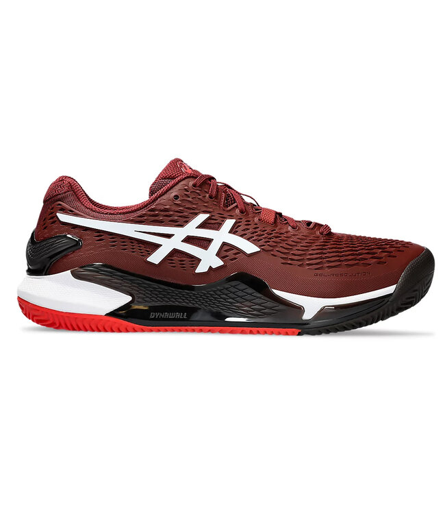 Asics Gel Resolution 9 Men's Clay Tennis Shoe - Antique Red/White