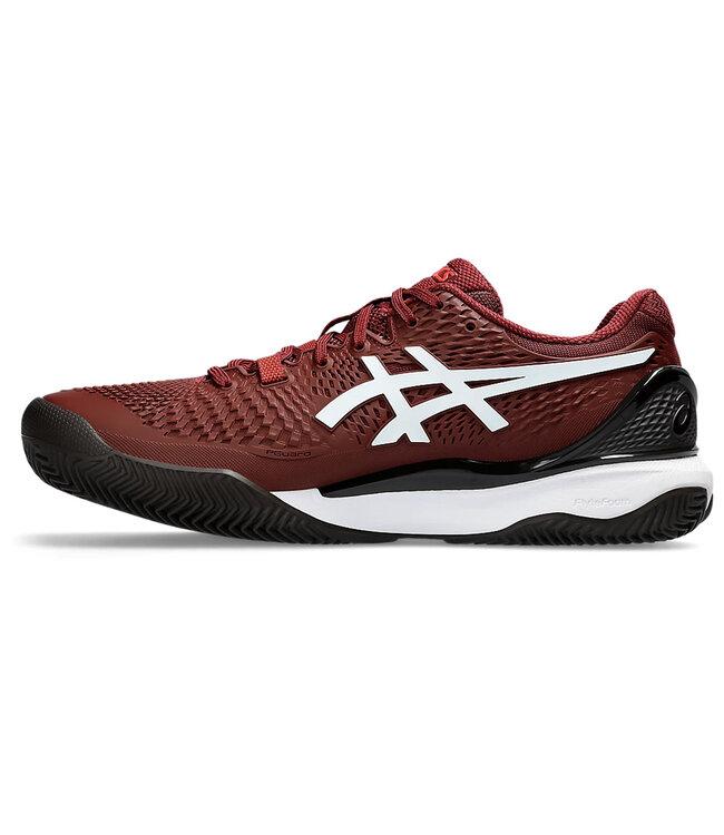 Asics Gel Resolution 9 Men's Clay Tennis Shoe - Antique Red/White