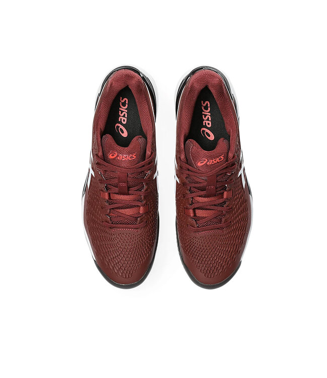 Asics Gel Resolution 9 Men's Clay Tennis Shoe - Antique Red/White