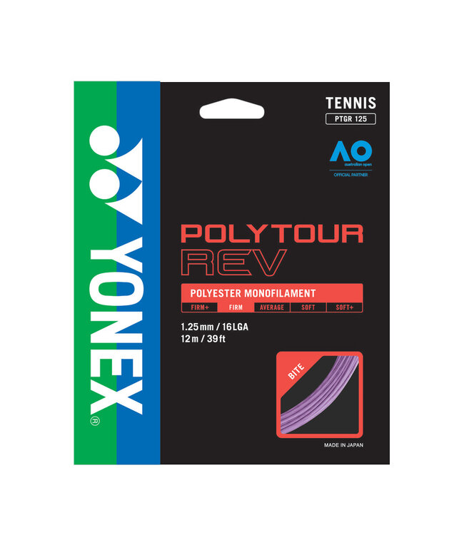 Yonex Polytour REV 125 Tennis Strings - Purple