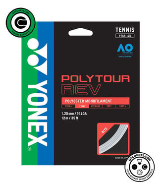 Yonex Polytour REV 125 Tennis Strings - White