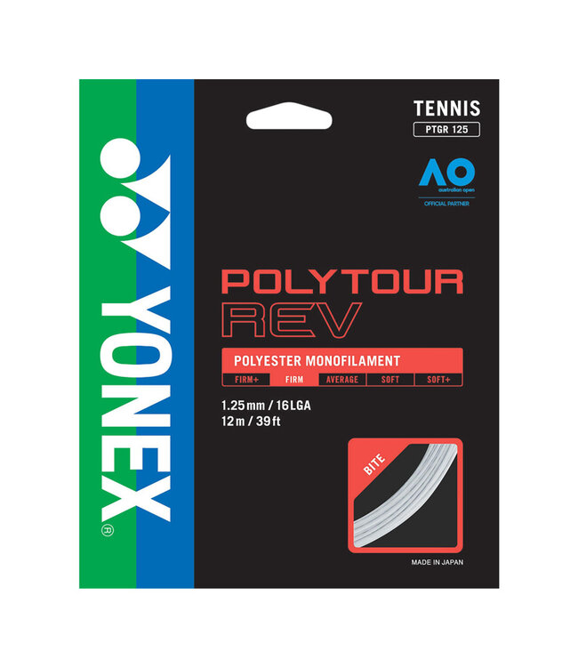 Yonex Polytour REV 125 Tennis Strings - White