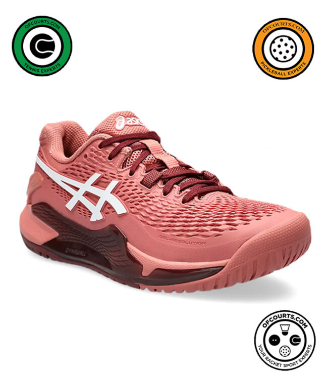 Asics Gel Resolution 9 Women's Tennis Shoe - Light Garnet