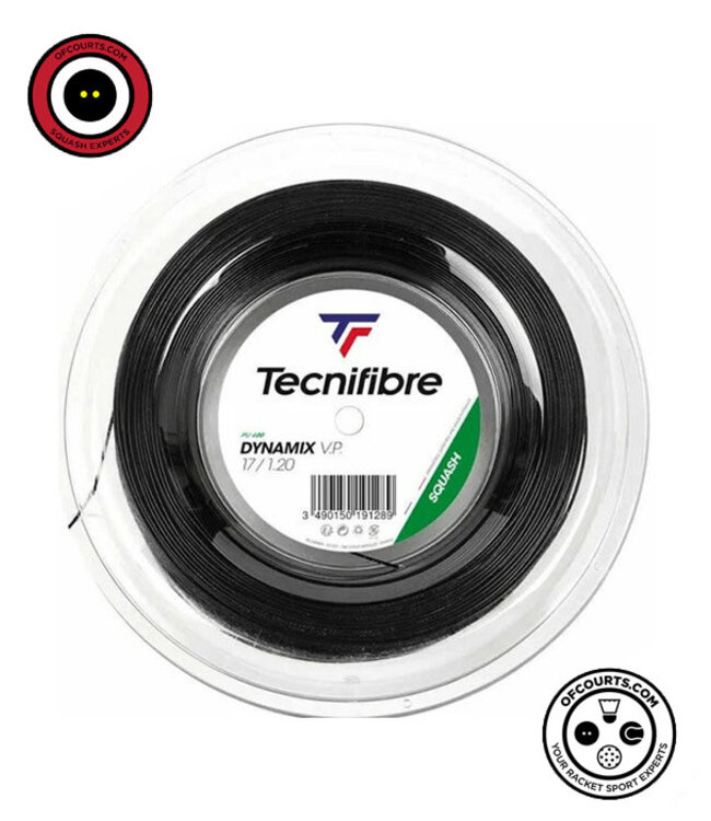 Tecnifibre Dynamix VP 18 Squash String Reel (Black) - Of Courts