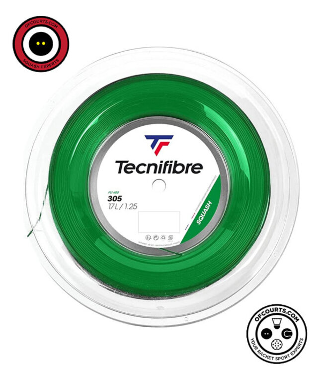 Tecnifibre 305 200 M Squash Reel String Green 1.25 mm