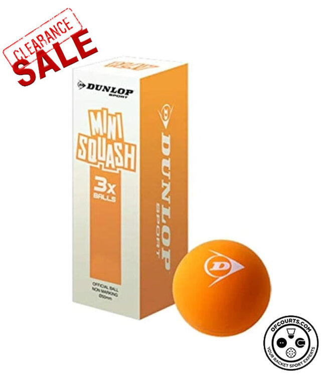 Dunlop Play Mini Squash Ball - Pack of 3 @ Lowest Price