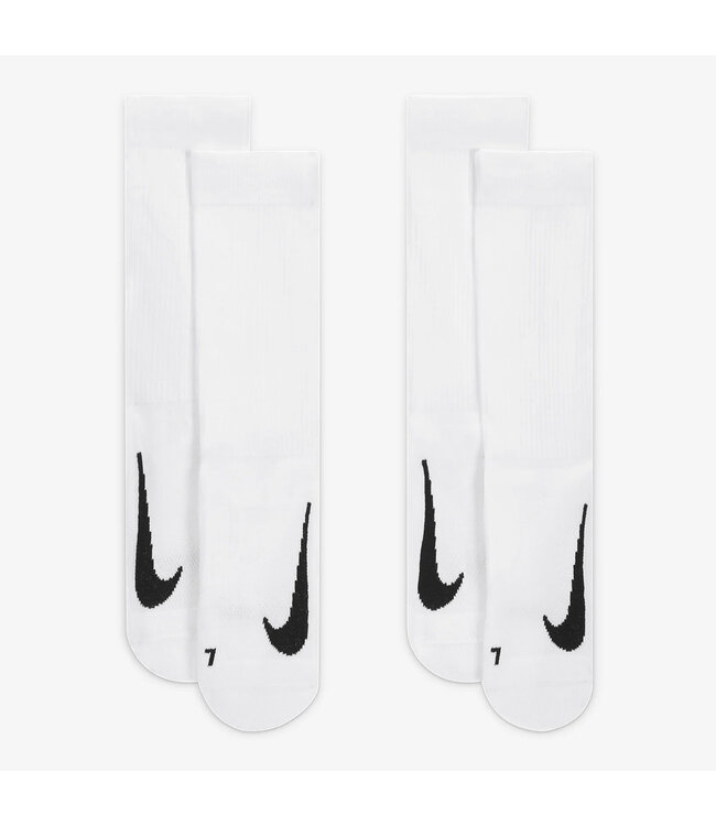 NIke Court Multiplier Cushioned Crew Socks - White