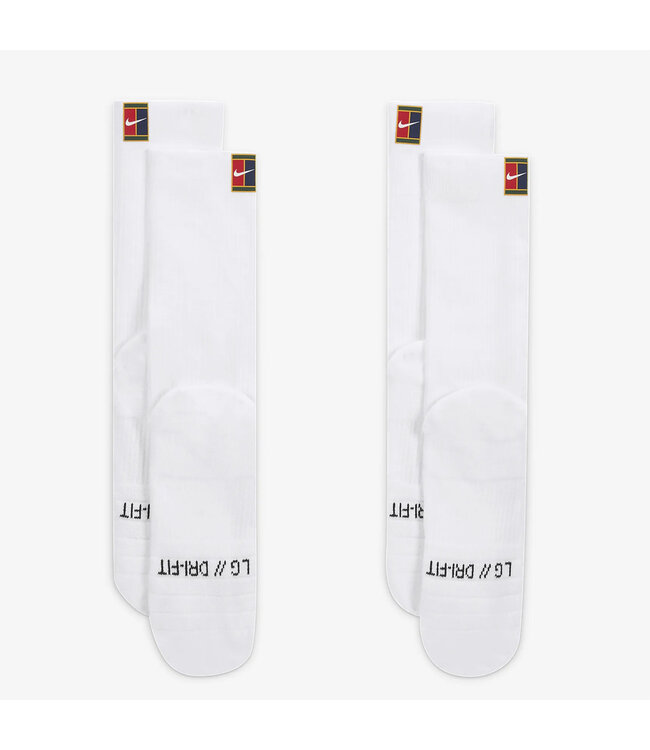 NIke Court Multiplier Cushioned Crew Socks - White