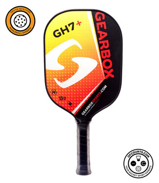 Gearbox GH7+ Pickleball Paddle - Red/Yellow