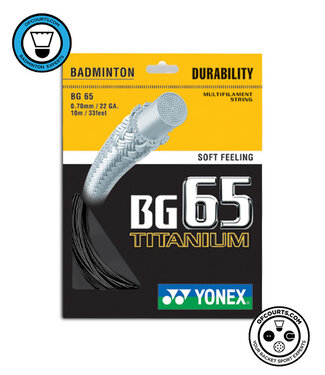 Yonex BG 65 Ti Badminton String Black