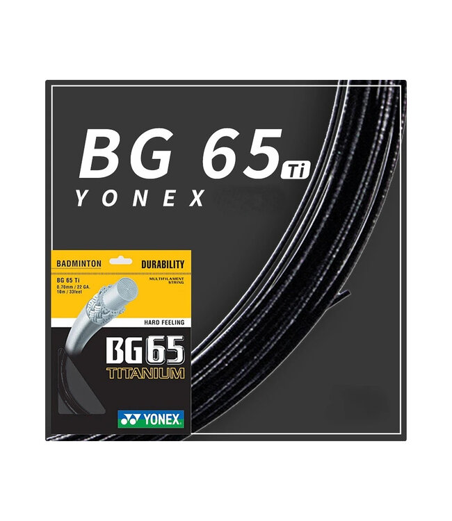 Yonex BG 65 Ti Badminton String Black