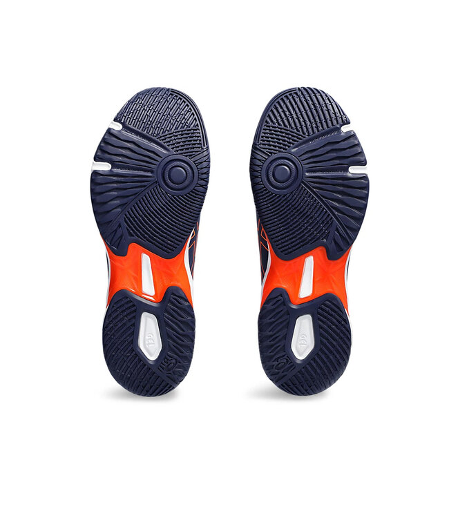 Asics Gel Rocket 11 Men's Indoor Shoe 2 E Wide - Peacoat/Shocking Orange @ Lowest Price