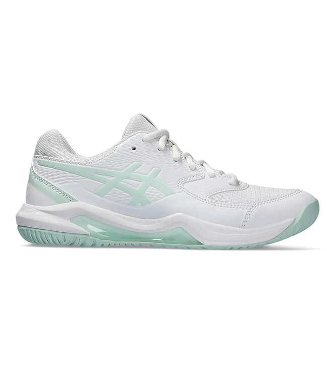Asics Gel Dedicate 8 Wide Women's Tennis Shoe - White/Pale Blue