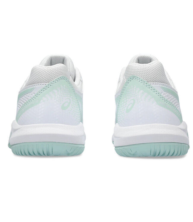 Asics Gel Dedicate 8 Wide Women's Tennis Shoe - White/Pale Blue