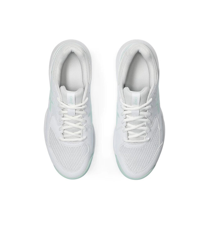 Asics Gel Dedicate 8 Wide Women's Tennis Shoe - White/Pale Blue