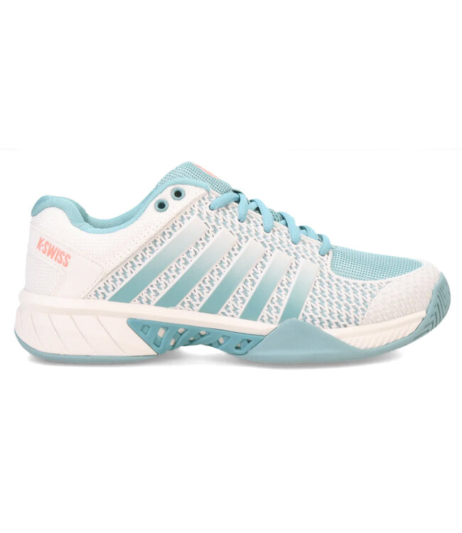 K-Swiss Express Light Women's Pickleball - Blanc de Blanc/Nile Blue