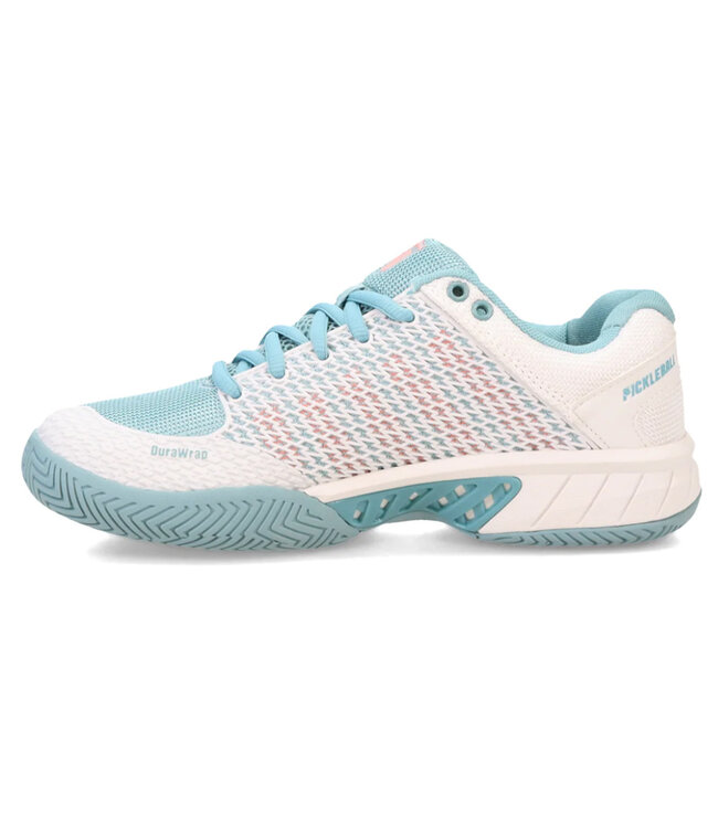 K-Swiss Express Light Women's Pickleball - Blanc de Blanc/Nile Blue