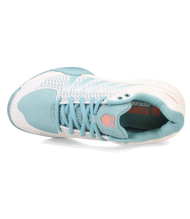 K-Swiss Express Light Women's Pickleball - Blanc de Blanc/Nile Blue