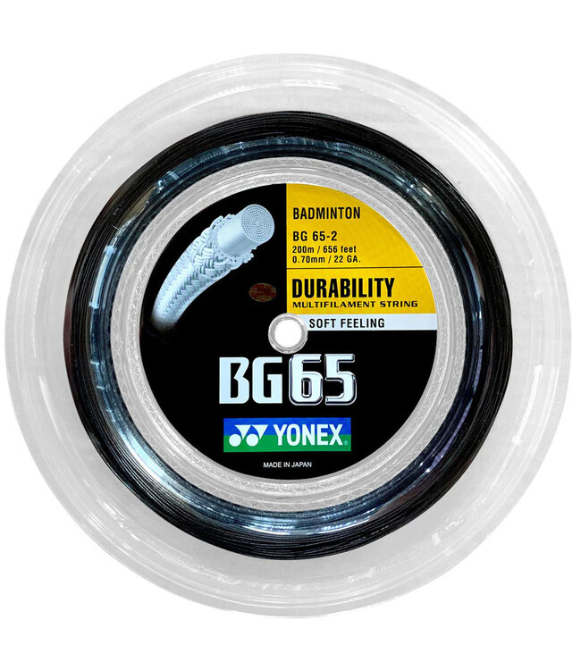 Yonex BG65 200m Badminton String Reel - Black
