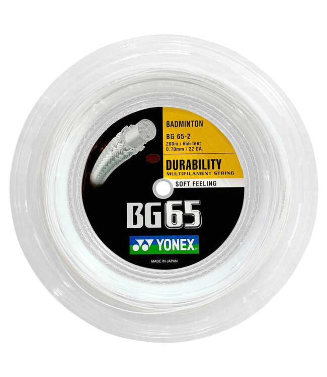 Yonex BG65 200m Badminton String Reel - White
