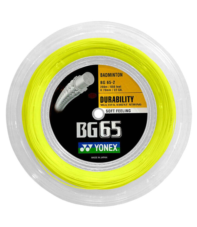 Yonex BG65 200m Badminton String Reel - Yellow